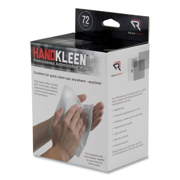 Read Right® Handkleen Premoistened Antibacterial Wipes, 7 X 5, Foil Packet, 72-box freeshipping - TVN Wholesale